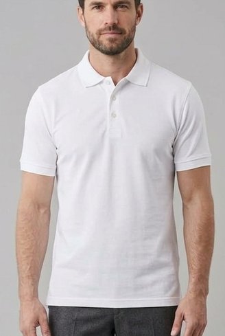 Remera Pique Blanco Polo